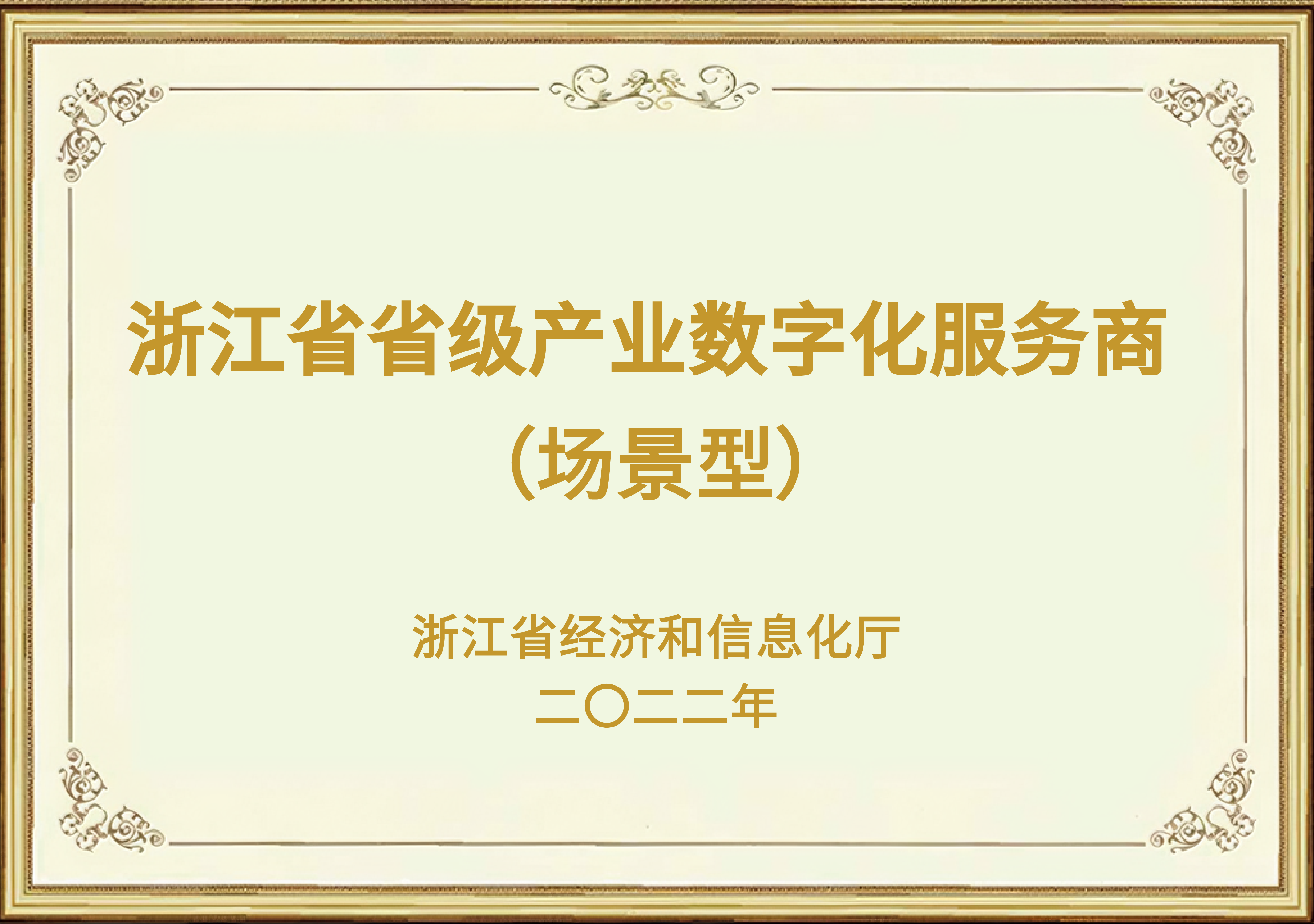 浙江省省级产业数字化服务商（场景型）